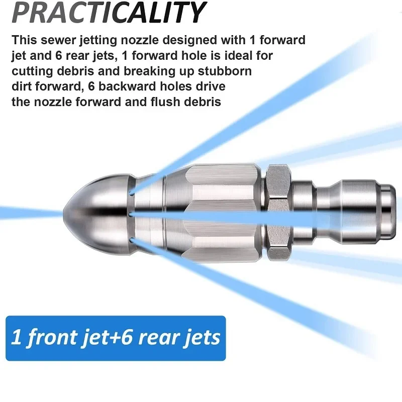 Water Jet High Pressure Spraye - Drain Pipe Clip ulasan dan harga