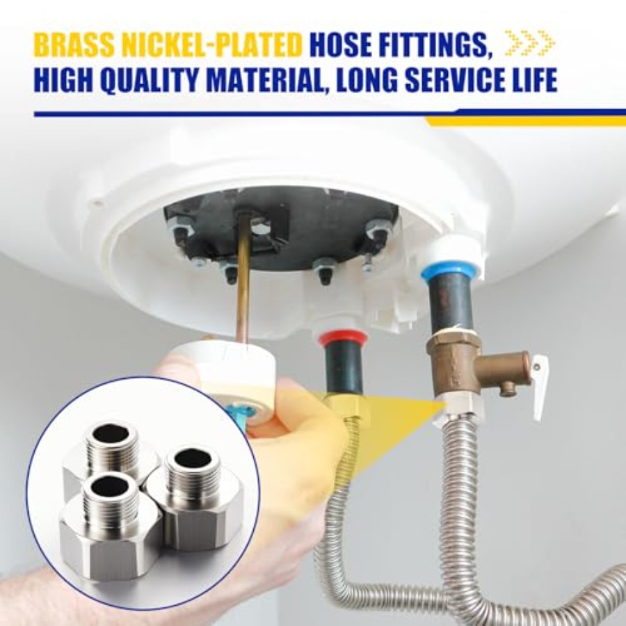 8 Pcs Brass Water Line Adapter - Compression Fitting Brass ulasan dan harga