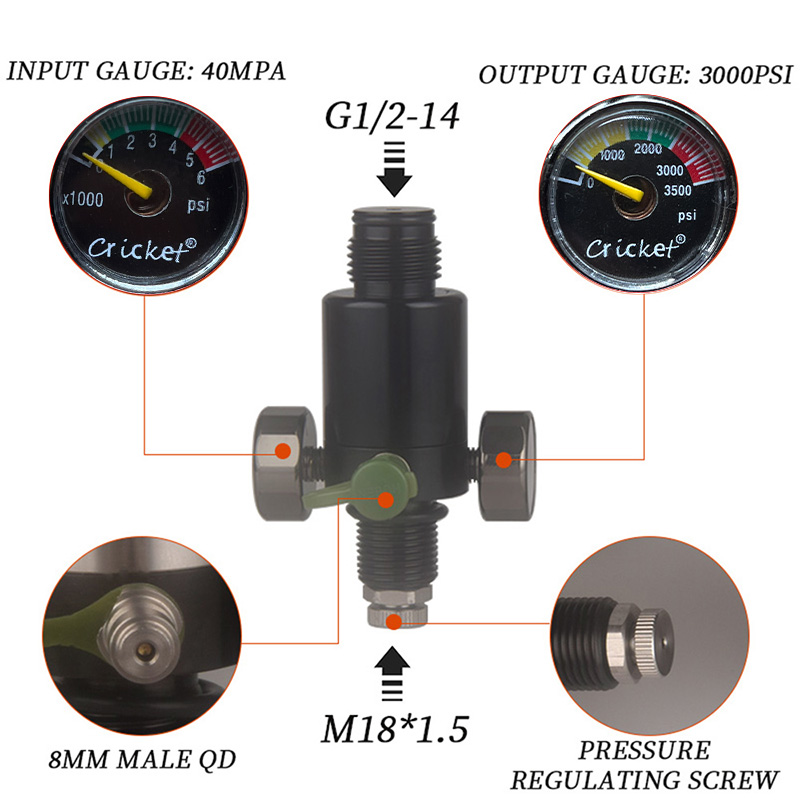 HPA Scuba M18*1.5 Pressure Reg - Float Ball Valve ulasan dan harga