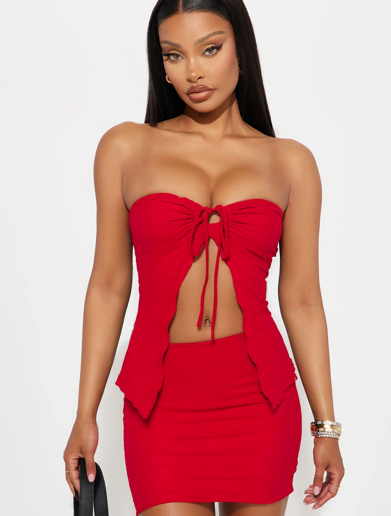 Women's Solid Color Tube Top & - Pipe Bending Spring ulasan dan harga